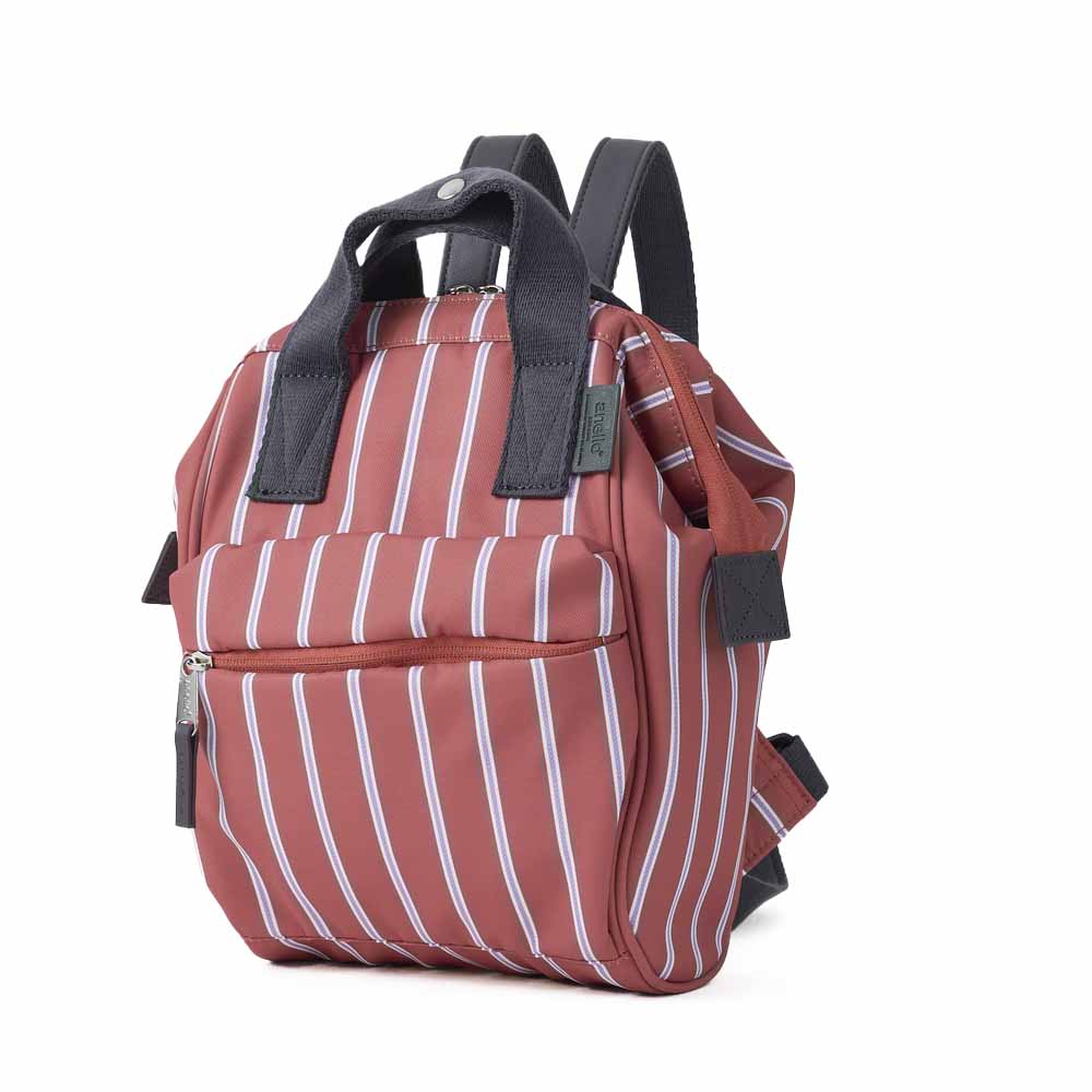 Kuchigane micro backpack - Striped red