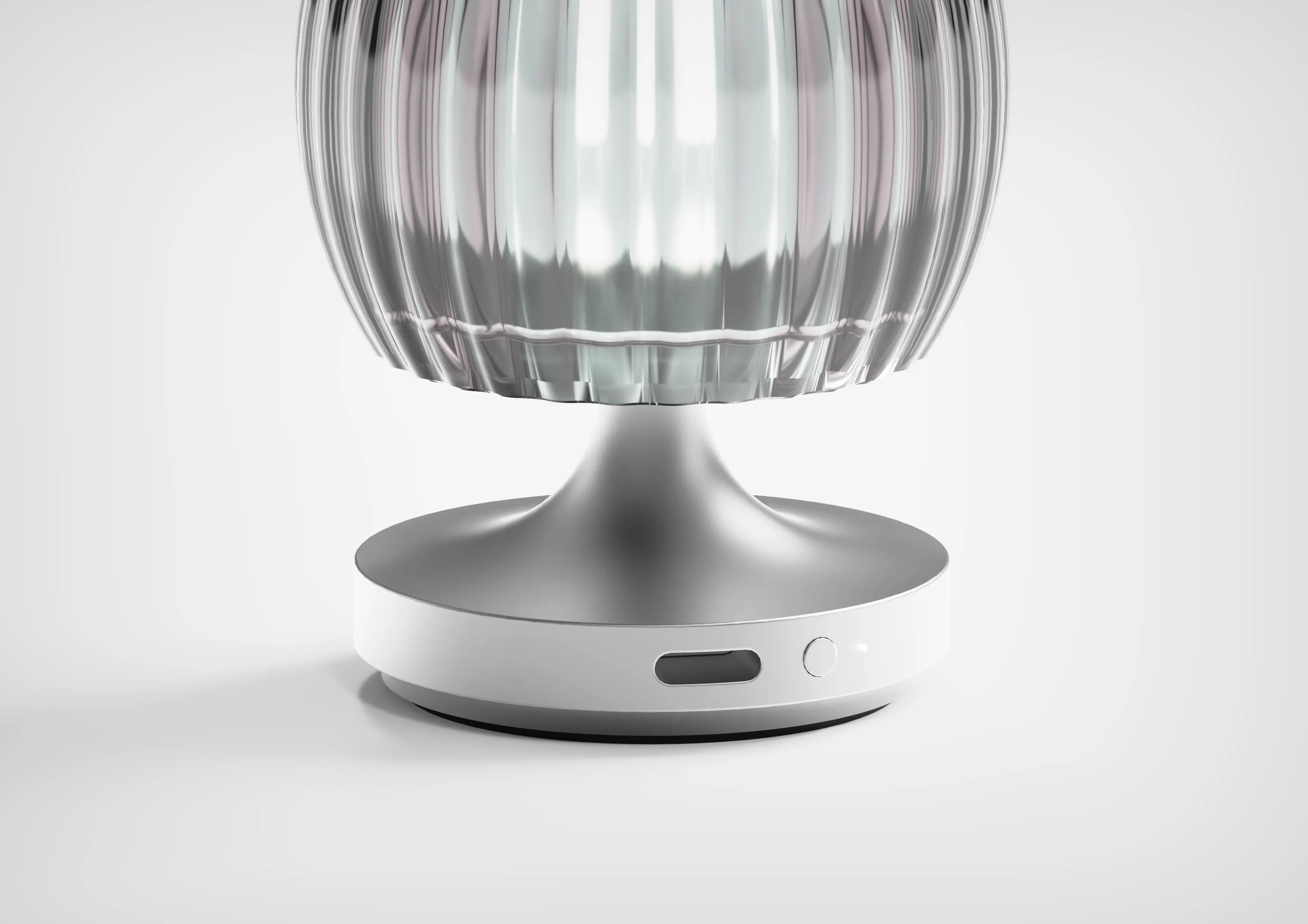 Hari Lamp S  Silver White - Waves