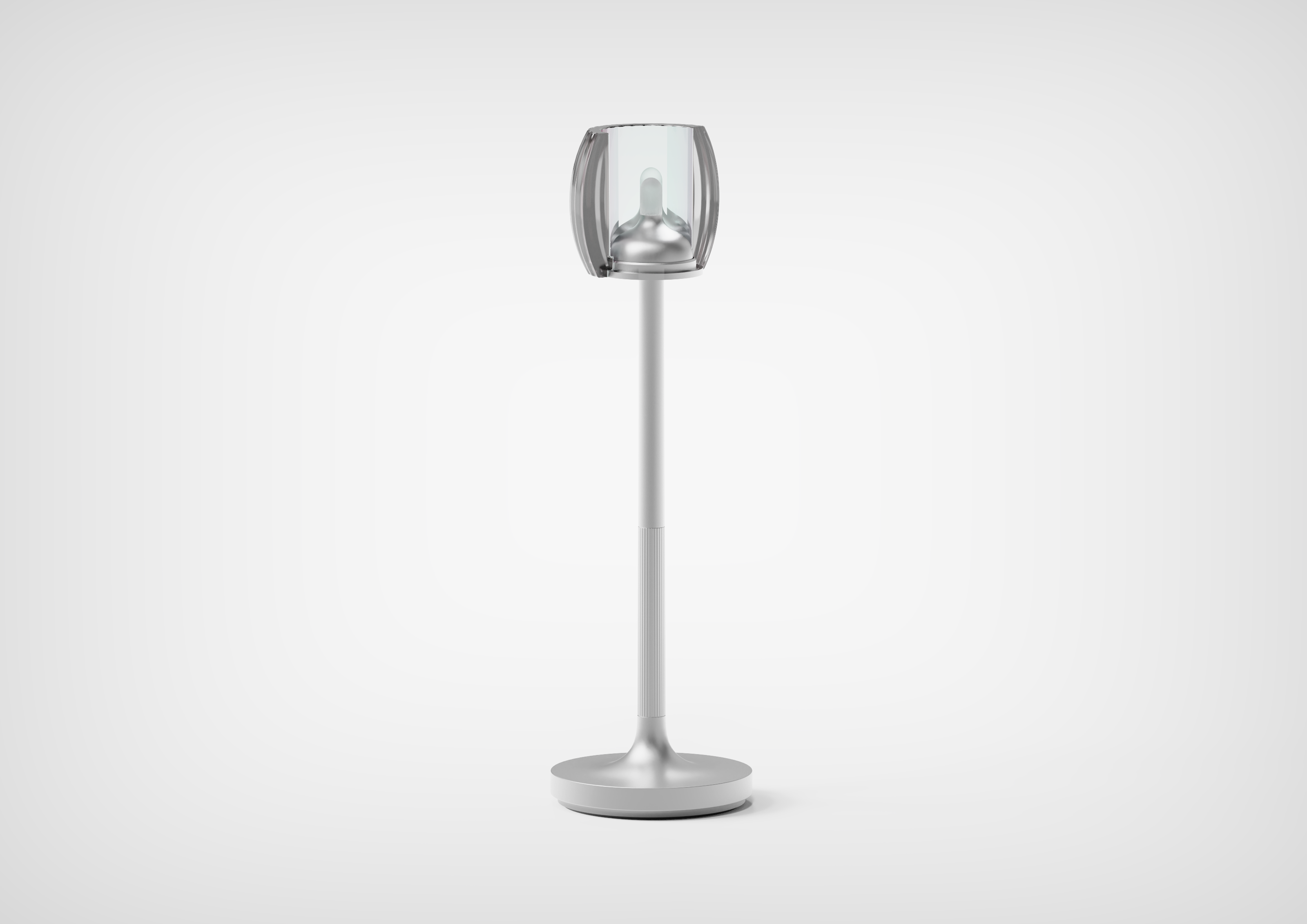 Hari Bistro Lamp   Silver White - Waves