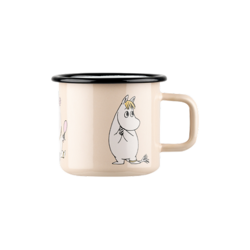 Enamel mug 3,7dl Snorkmaiden, beige