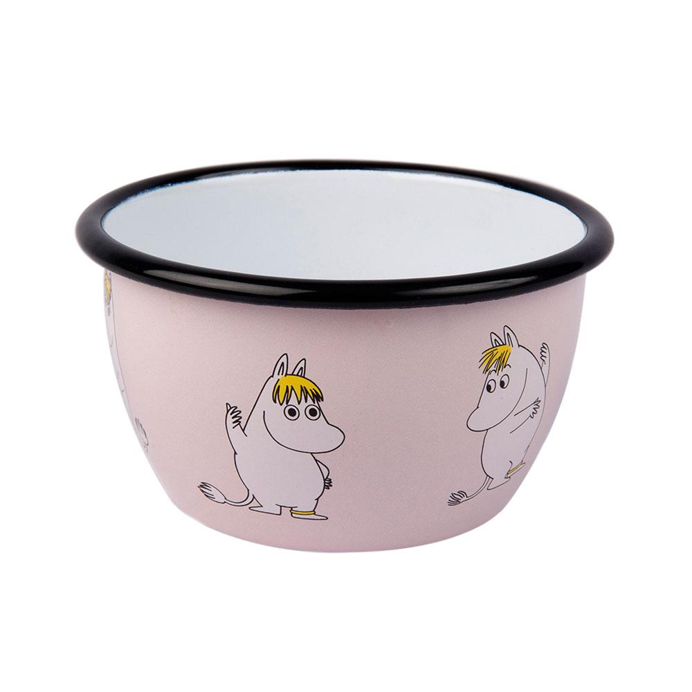 Enamel bowl 6dl Snorkmaiden, pink