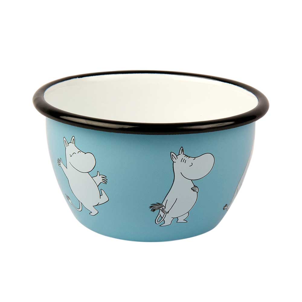 Enamel bowl 6dl Moomin, light blue