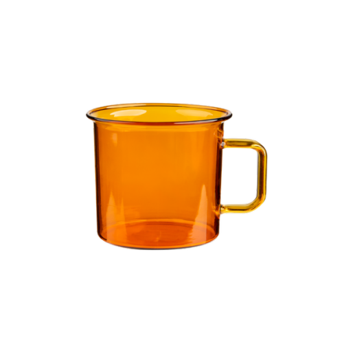 Glass mug, amber