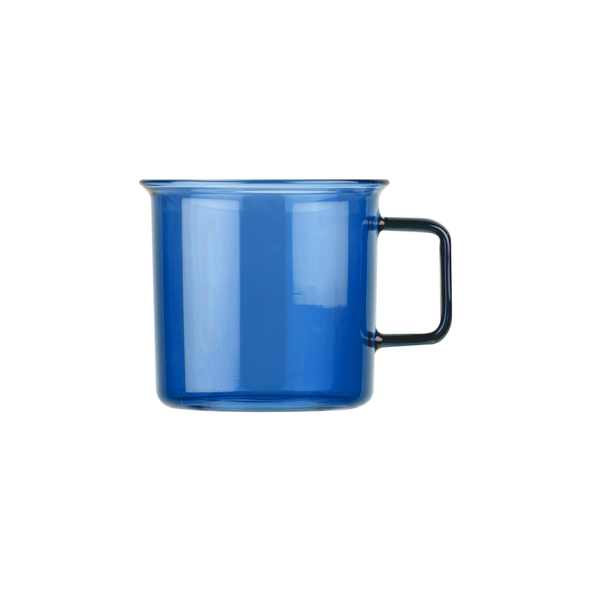 Glass mug, blue