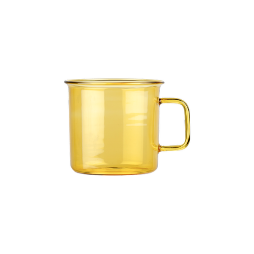 Glass mug, yellow