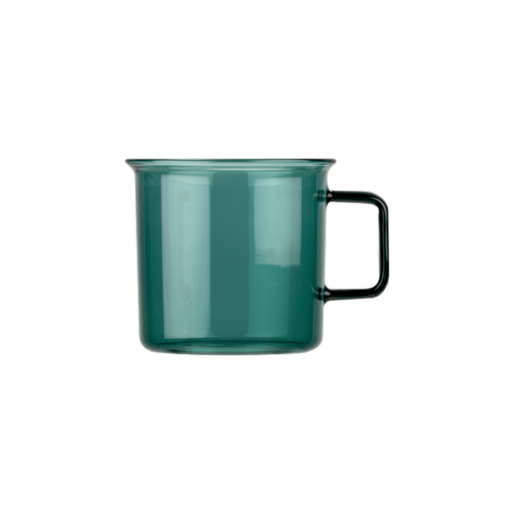 Glass mug, teal