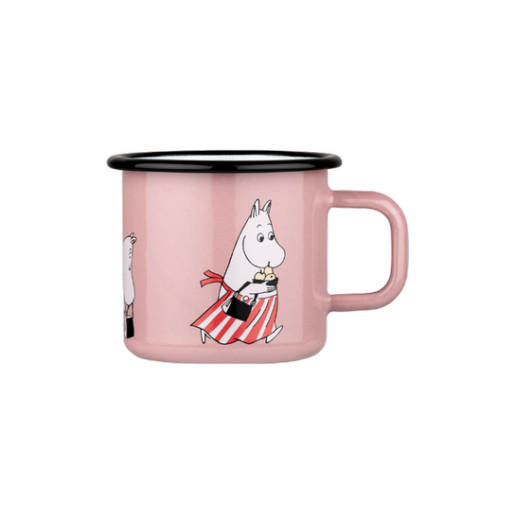 Enamel mug 3,7dl Moominmamma, pink