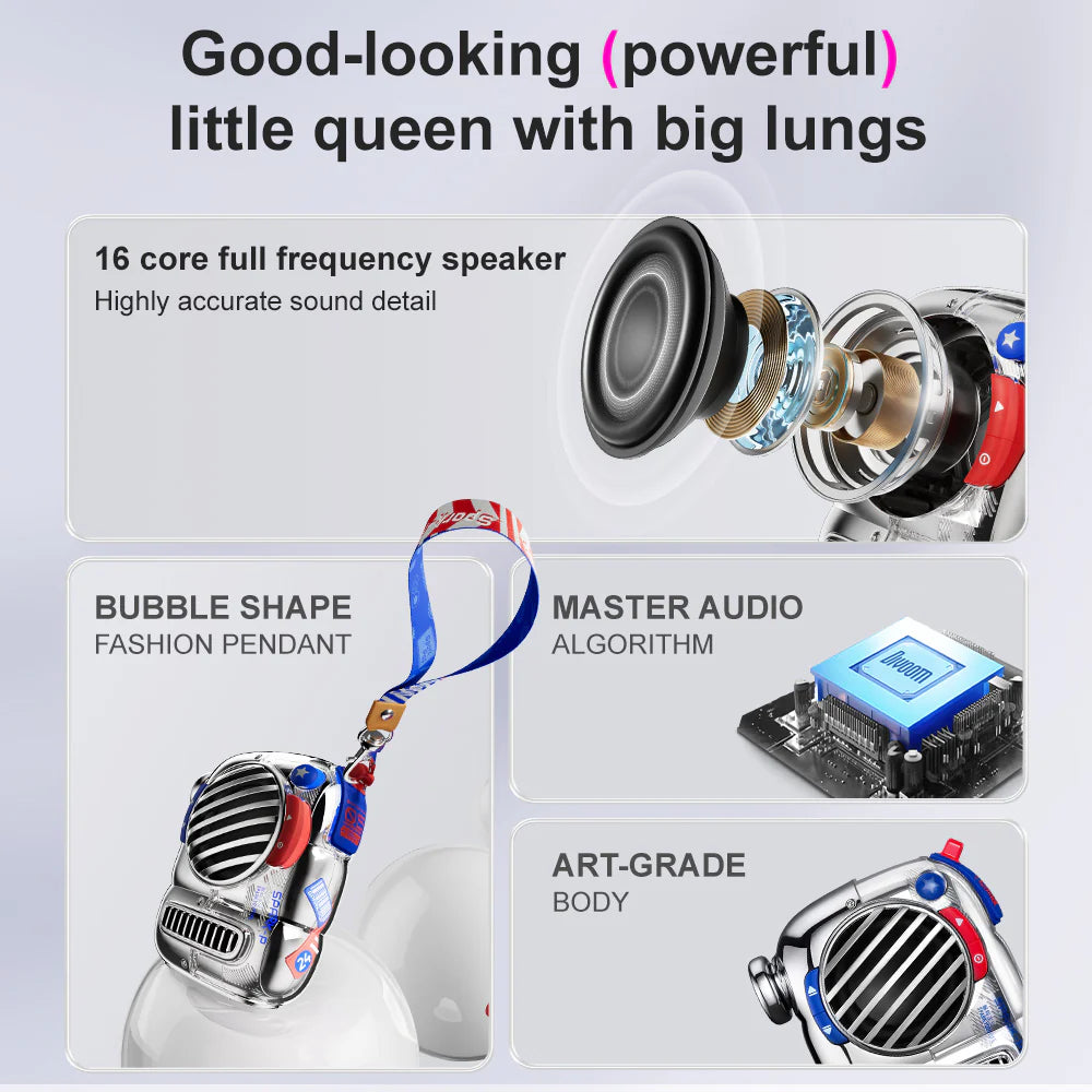 Divoom Spark-Pop Bluetooth Speaker Portable Small Speaker
