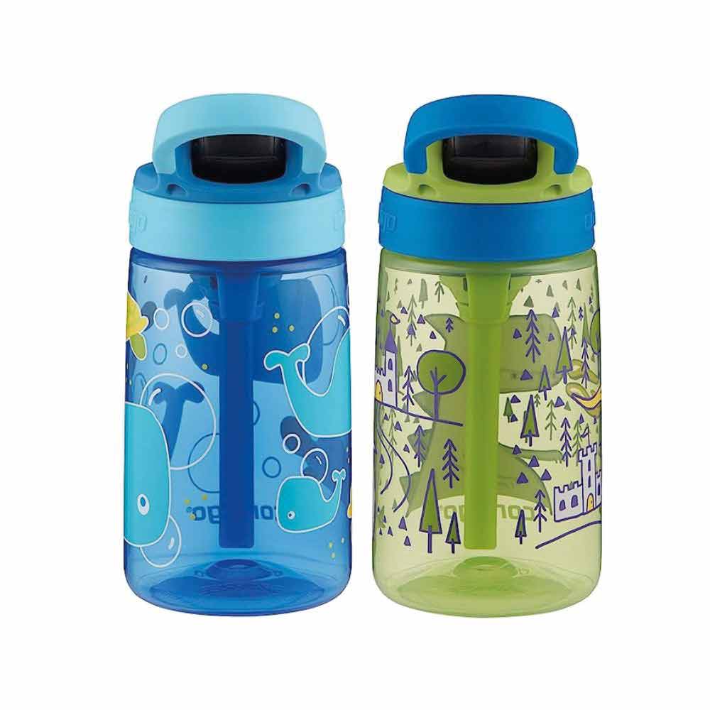 Pair CLEANABLE Kids Bottles Dragon Whale 420 ml