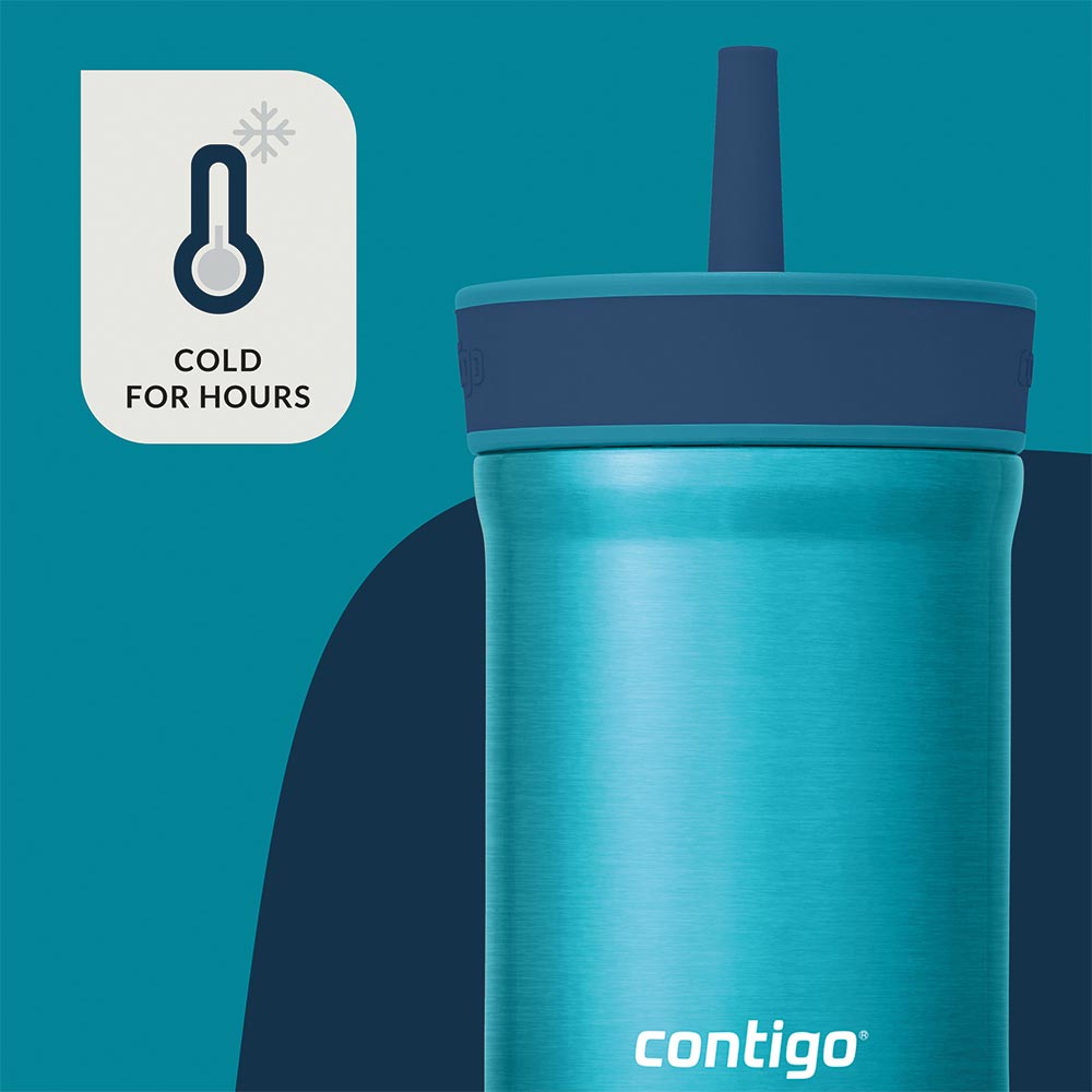 LEIGHTON Metal Straw Cup Blue 420 ml