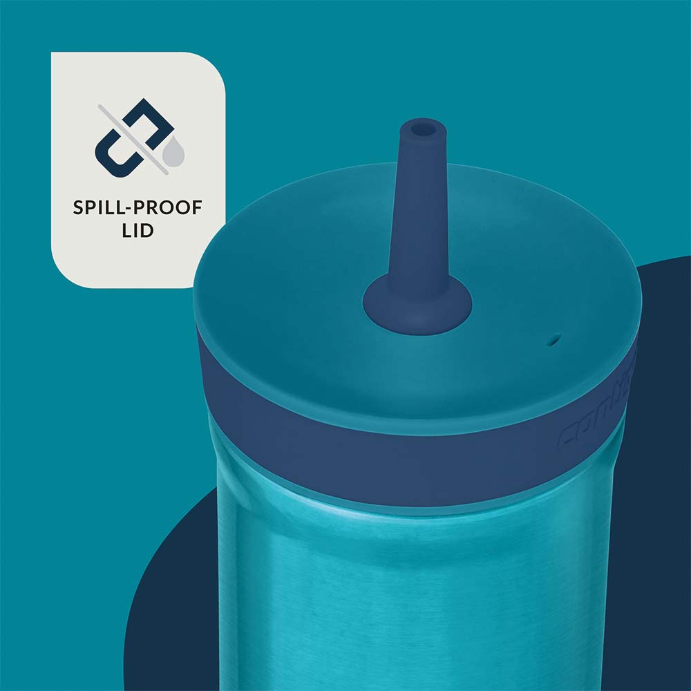 LEIGHTON Metal Straw Cup Blue 420 ml