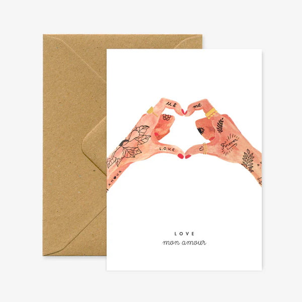 Hands of love - Greeting card