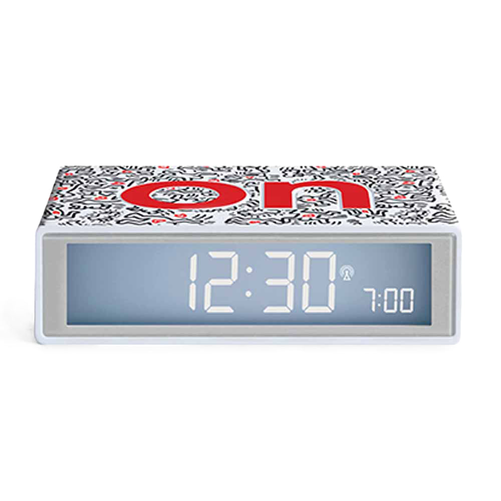 Flip+ Alarm Clock - Lexon X Keith Haring - Love-White