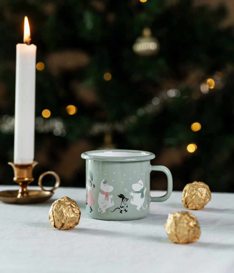 Moomin enamel mug Festive Spirits 2,5dl