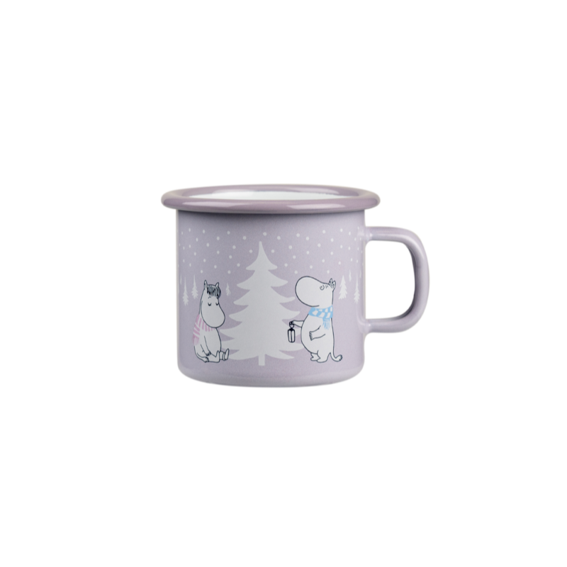 Moomin enamel mug Snowfall 2,5dl