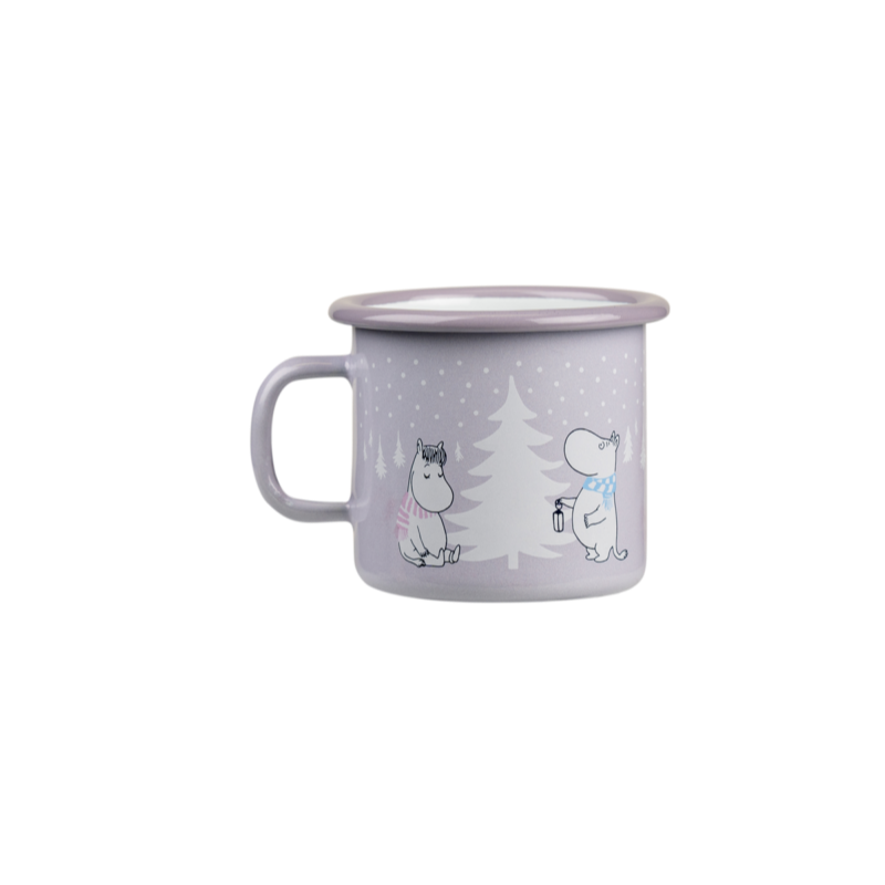 Moomin enamel mug Snowfall 2,5dl