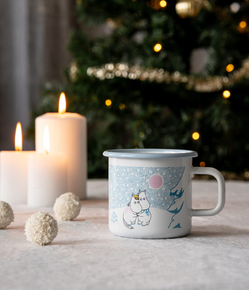 Moomin enamel mug Let it Snow 3,7dl